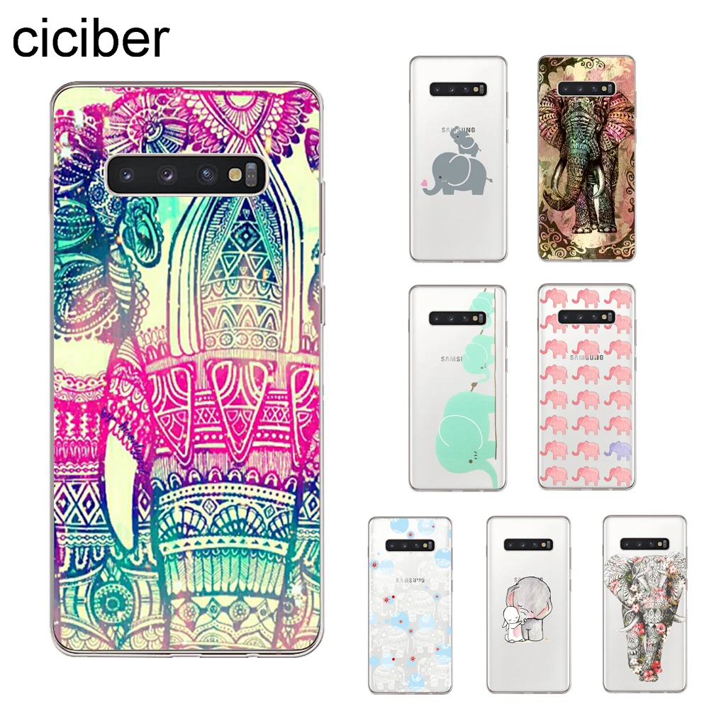 

ciciber Indian Tribal Elephant Cover For Samsung Galaxy S9 S8 S7 S6 S5 S10+ S10e Lite Edge Plus mini Phone Cases Soft TPU Shell