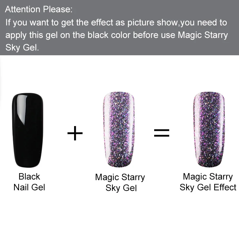 ROSALIND гель 1 S 7 мл Гель лак для ногтей Magic Starry Sky UV 6 цветов Блестящий Vernis