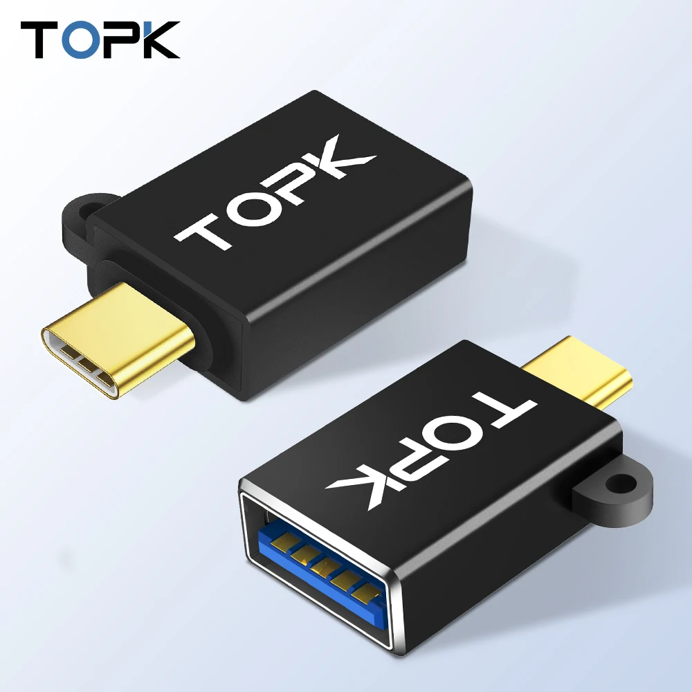 

TOPK AL01 USB Type C OTG Adapter USB C to USB 3.0 Converter For Xiaomi mi 8 9 HuaWei Mate P30 P20 Samsung Galaxy S8 S9 S10