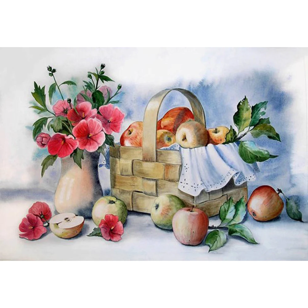 

LI LOYE Full Round Diamond 5D DIY Diamond Painting Fruit basket Embroidery Cross Stitch Rhinestone Mosaic Home Decor Gift RT577