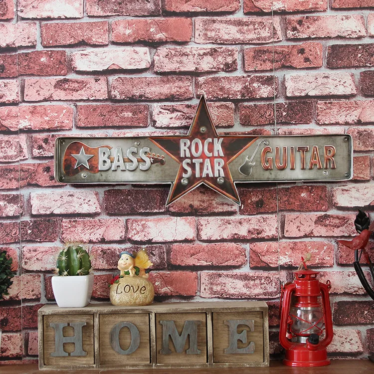 

Retro Iron Mural LED Lamp Wall Art Hanging Cafe Bar Nigh Indicator Light Home Furnishing Decor Tin Painting Personality Sticker