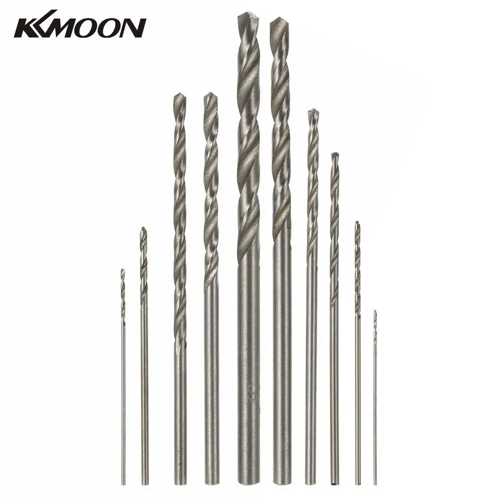 10pcs High Speed White Steel Drill Bits HSS Twist Drilling Tool for Rotary Electric Grinding