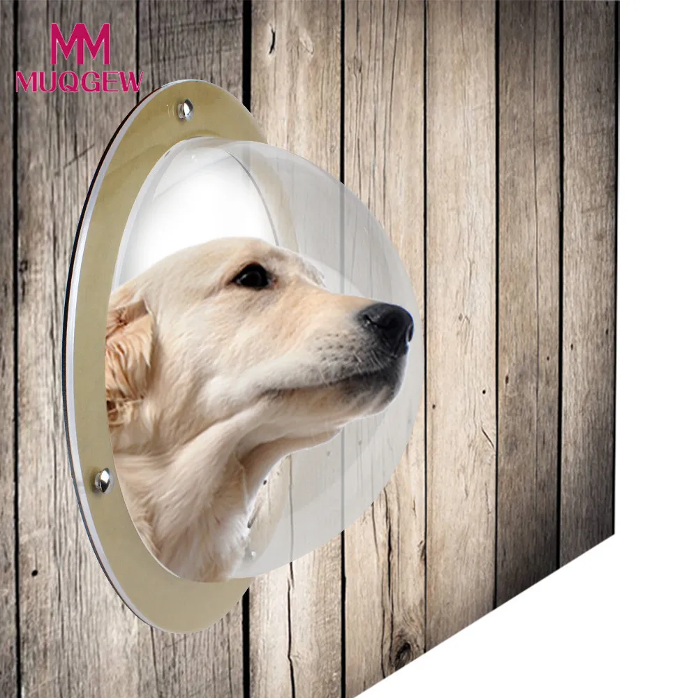 

2018 New Pet Dog Fence Window Cats Dogs Peek Bubble Durable Acrylic Dome Window #NE724