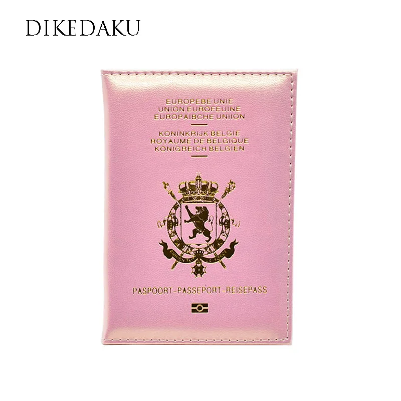 Dikedaku Brand Classic Pu Leather Passport Cover Women Men - 