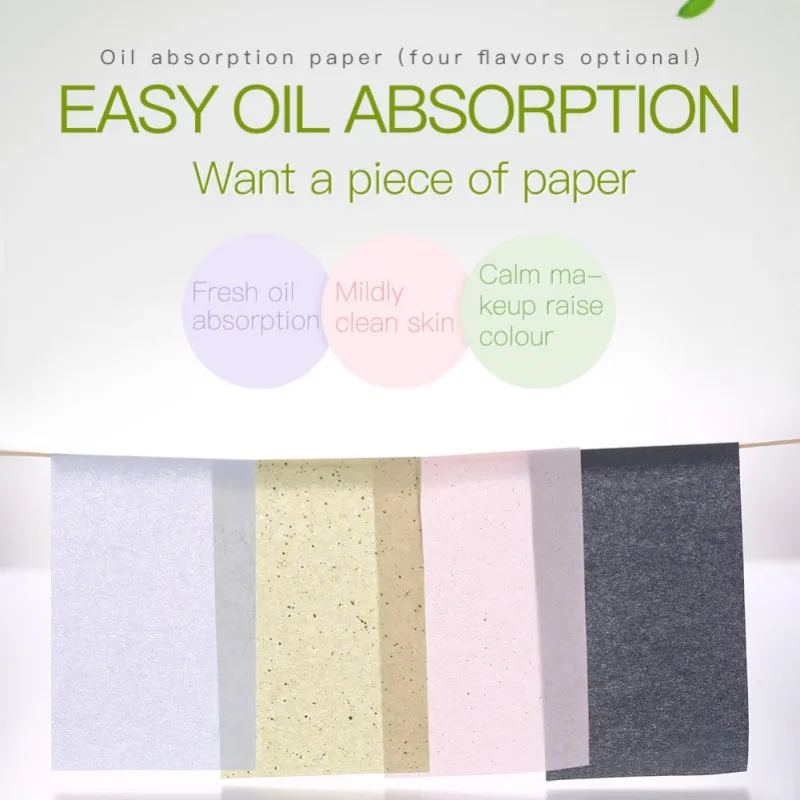 80pcs Facial Absorbent Paper Oil Absorbing Sheet Face Refreshing Oil