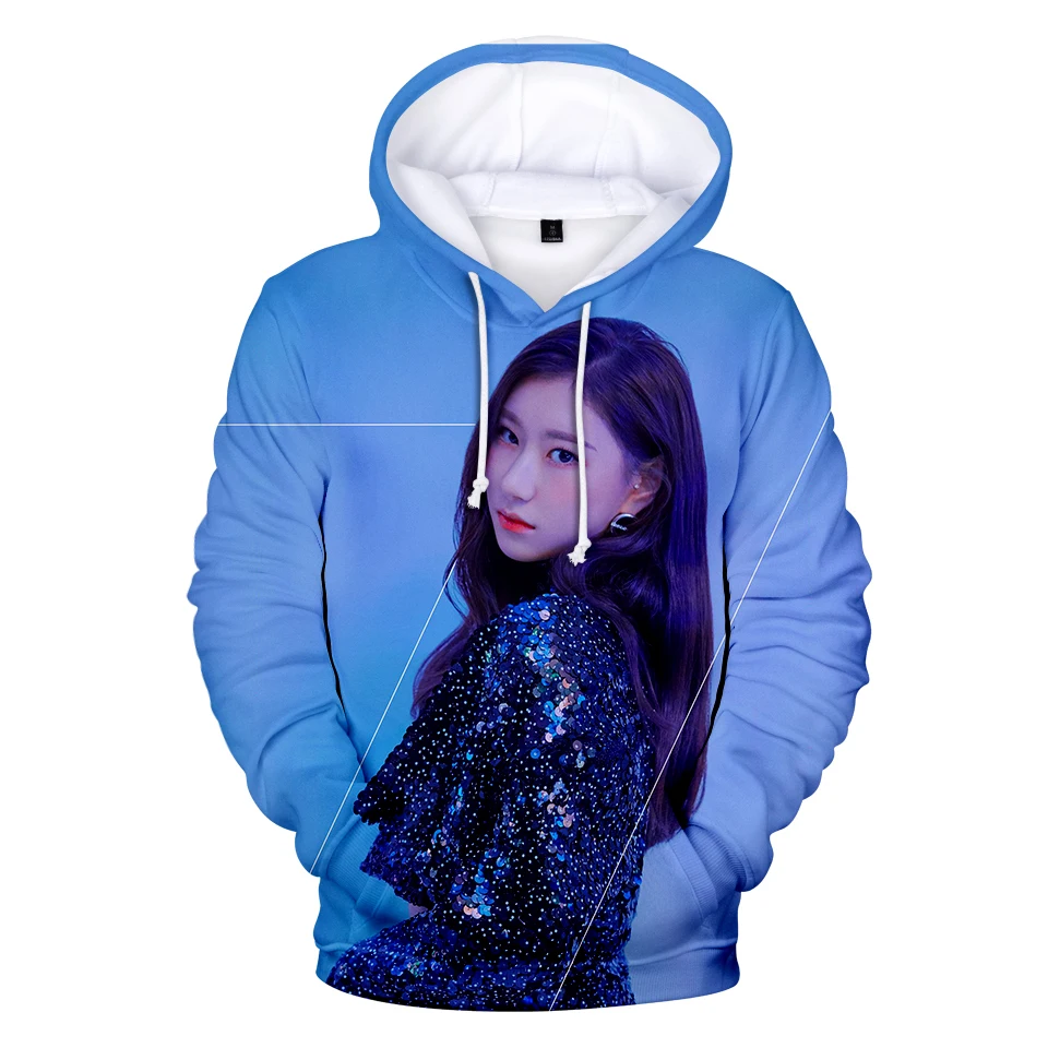 ITZY толстовки Мода 3D печатных для женщин/для мужчин с длинным рукавом толстовки капюшоном Свободный пуловер повседневное ITZY