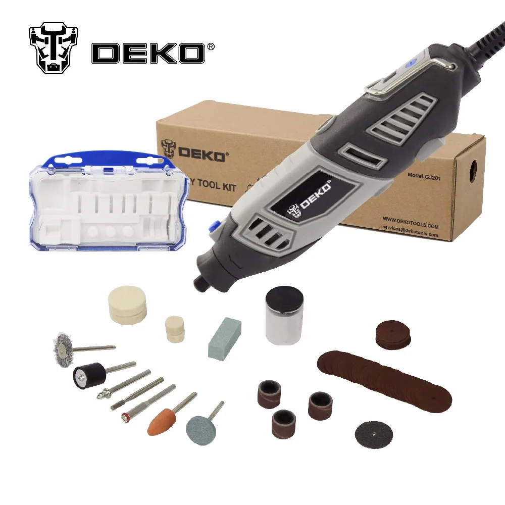 

DEKO 170W Variable Speed Rotary Tool Dremel Style Electric Mini Drill with 52 Pcs Accessories Set