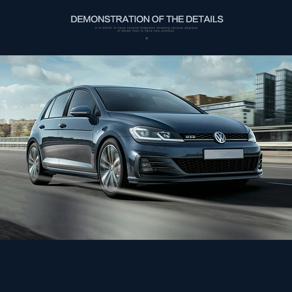 Для Volkswagen Golf 7 светодиодный передние фары сборки номерной знак лампа