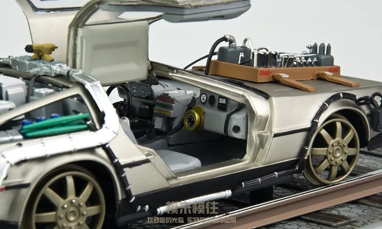 1:18 Масштаб Назад в будущее 3 delorean DMC-12 scifi модель автомобиля рождественский подарок