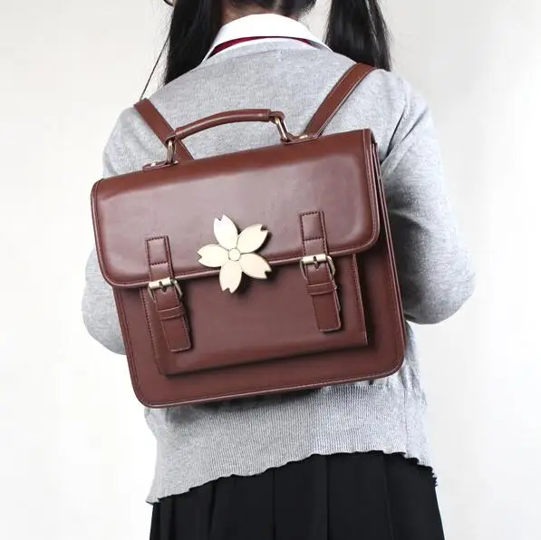 

Japan JK Uniform Bag Lolita Style Women Lady Girls Sakura Cherry Flower Handbag Messenger Bag Vintage School Bag AL1016