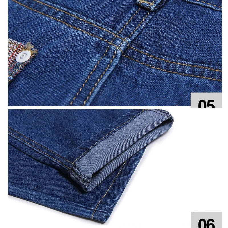 2019 четыре сезона новый стиль для мужчин's повседневное высокое качество Slim Fit мотобрюки упругие мужские джинсы модные классические