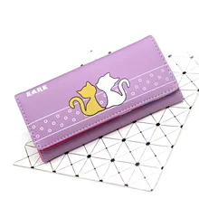 Милые кошельки для девочек, женские роскошные брендовые кошельки с кошками, модные женские кошельки из искусственной кожи, клатч кошелек сумка с держателем для карт billetera