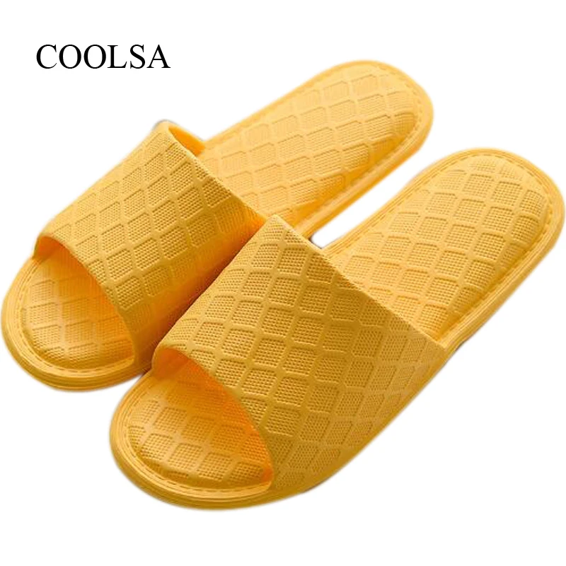 

COOLSA Women's Home Slippers Indoor Bathroom Travel Hotel Slippers Beach Flip Flops Pink Flat Sandals Women Slides House Shoes