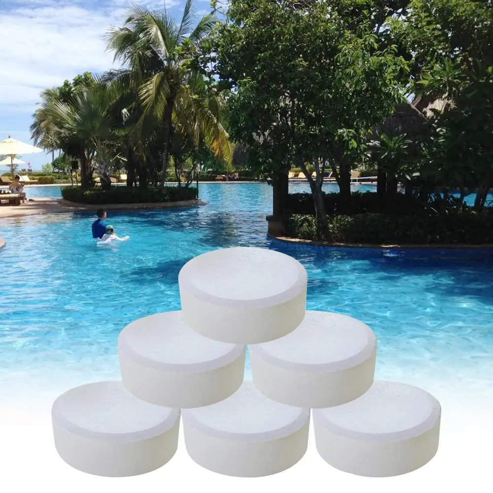 5Pcs/lot Pool Cleaning Effervescent Chlorine Tablets Cage Disinfectant Swimming Clarifier disinfection tablets Clean supply | Спорт и