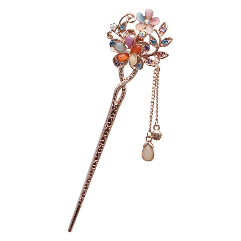 

Various Fashion Women Elegant Bobby Pin Colorful Hairpin Rhinestone Hair Stick