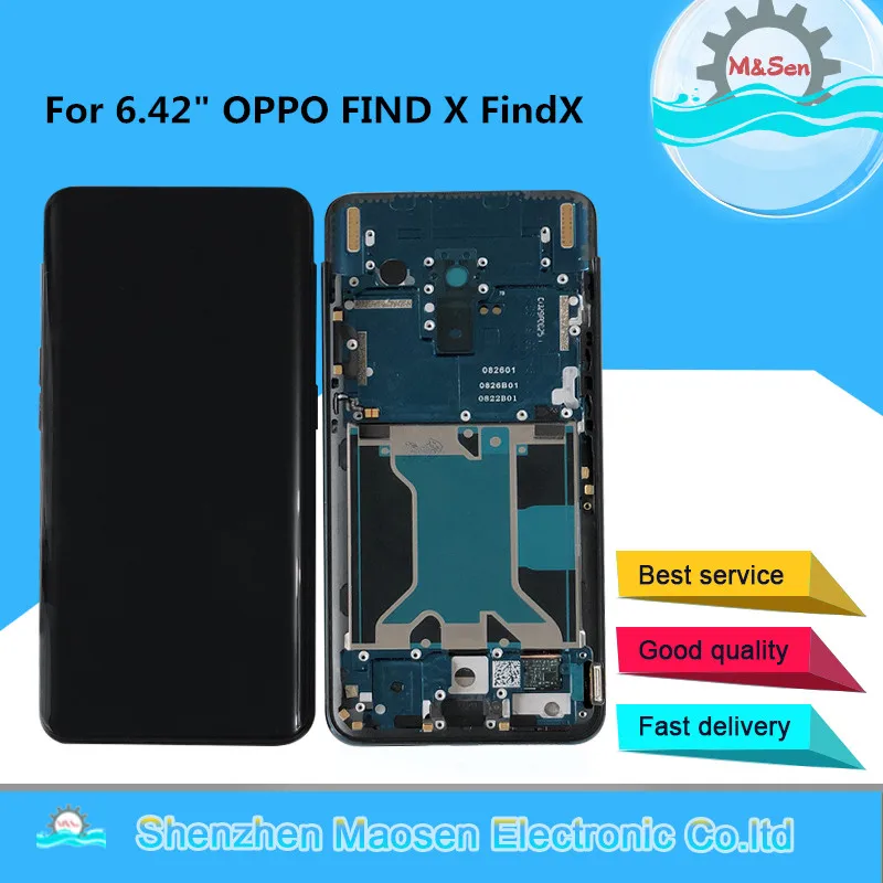 M& Sen для 6,4" OPPO FIND X ЖК-экран с рамкой+ сенсорная панель дигитайзер для Oppo FindX дисплей в сборе