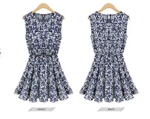 Fashion Brand Women Dress Print Quality Summer Style Chiffon Tropical Casual Vestidos De Festa Femininas Summer Dress