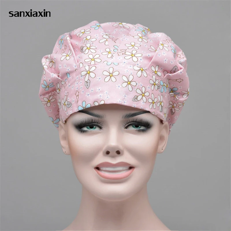 

Medical Scrubs Caps Dental Beauty Salon Pet Hospital Women Surgical Caps Hospital Nurse Hat Clinic SPA Working Hat Accessories