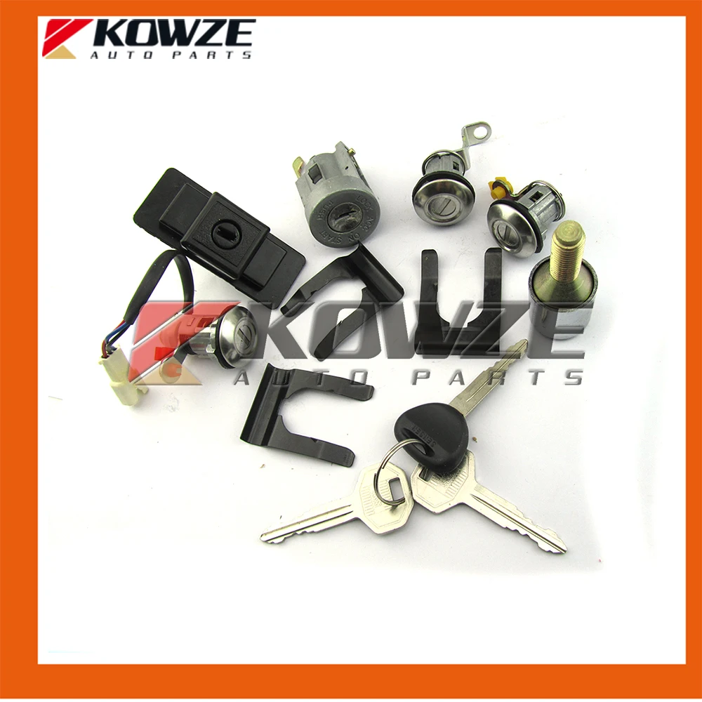 Us 34 17 43 Off Lock Cylinder Key Set For Mitsubishi Pajero Montero Ii 2nd V32 4g54 Mr259111 In Interior Door Handles From Automobiles