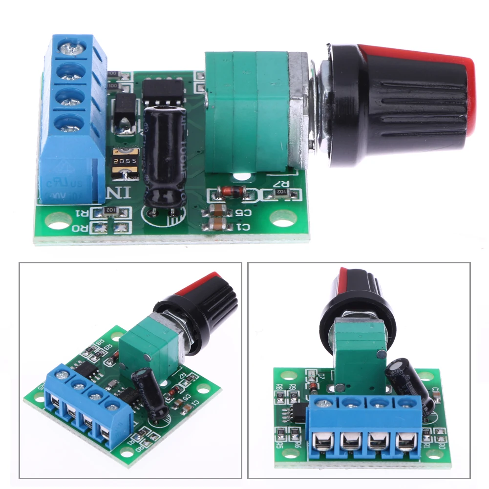 

2A Max Output Current Adjustable Voltage DC 1.8V 3V 5V 6V 12V Low Voltage DC Motor Speed Controller