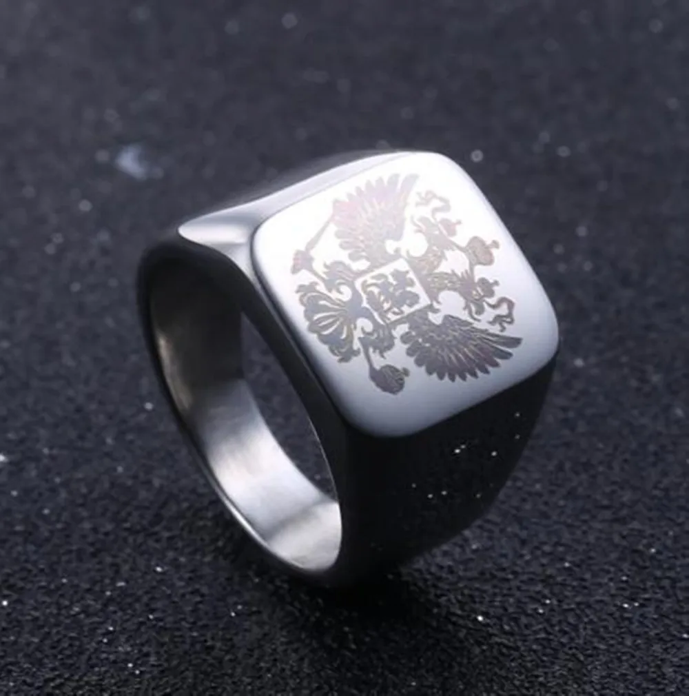 Cool High Quality fashion Titanium Steel biker Men's ring of the