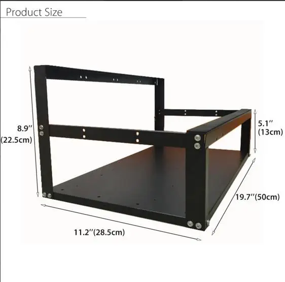 Crypto Coin Open Air Miner Frame Rig Case Up to 6 GPU ETH BTC Ethereum Towers For BTC Mining Machine