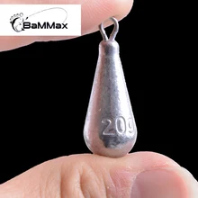 Bammax свинцовые грузила 2 шт., 20 г, 30 г, 40 г, капли воды, свинцовые, вес s, свинцовые головки, вес для мягкой приманки, аксессуары для рыбалки