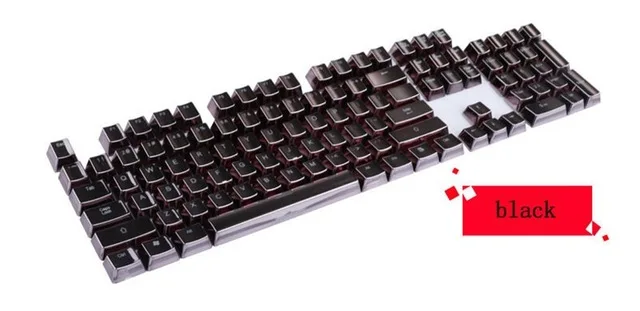 FFFAS механическая клавиатура keycap PBT набор модификаторов keycap Cherry mx switch TKL 87 104 клавишная клавиша - Цвет: Черный