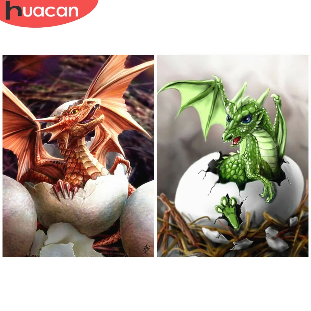 

HUACAN Paint With Diamonds Dragon 5D Diamond Painting Animal Diamond Embroidery Sale Full Square/Round Picture Of Rhinestones