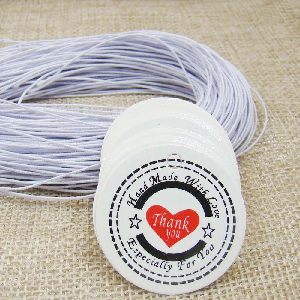 3*3cm white Price brand Tags300pcs round Hang Tags +300PCS Strings