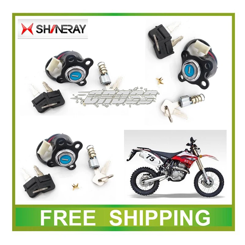 

key switch ignition SHINERAY X2 X2X 250CC XY250GY dirt bike MOTORCYCLE accessories free shipping