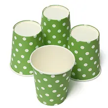 50 шт горошек бумажные стаканчики чехол одноразовые Посуда украшения для свадьбы дня рождения зеленый