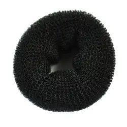 SODIAL (R) Бун волос Бывший Donut Пончик Shaper кольцо Стиль парикмахерские-черный + бесплатная кабель галстук