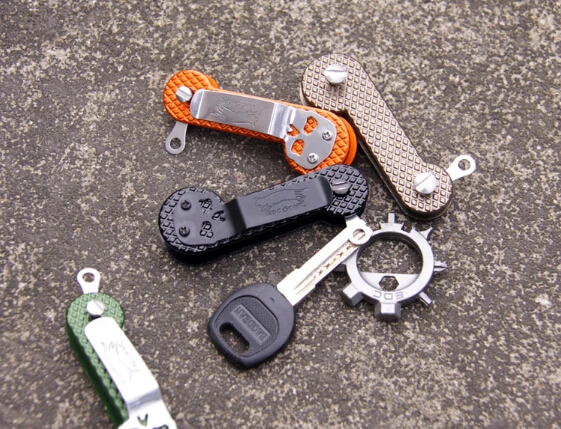 Outdoor EDC Multi Tools Mini Pocket Folded Keychain Key Holder Clip Organizer JH 