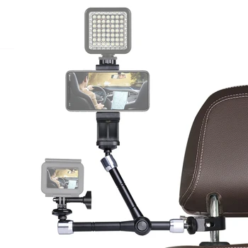 

Double-Head Friction Articulating Magic Arm 1/4" Screw For Gopro Sony Action Camera Phone Flash Light Super Clamp Holder Mount