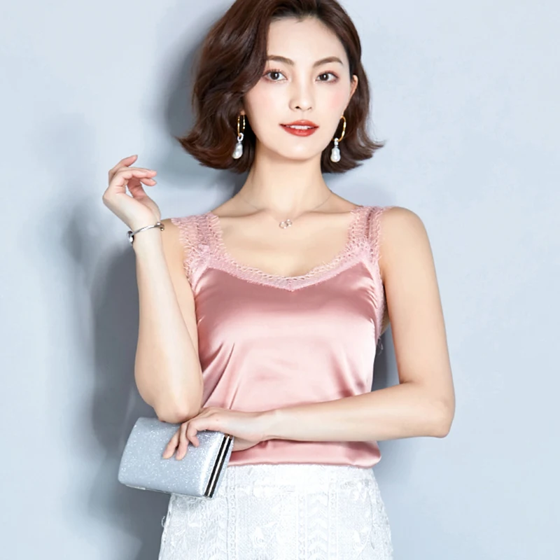 

AOSSVIAO Sexy Camis Tanks Spring Summer New V-Neck Sleeveless Solid Spaghetti Strap Top Casual Slim Lady Tank Tops Tee Plus Size