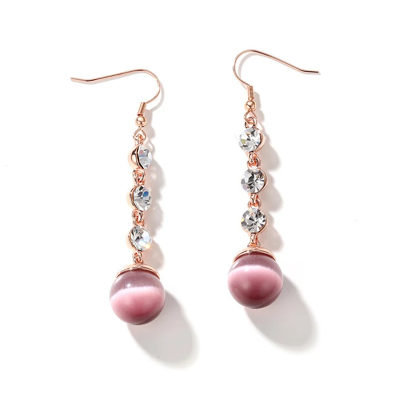 

Cat Eye Stone Opal Drop Earring Ear Jewelry Accessories Earrings Elegant for Formal Party CX17