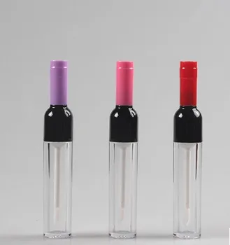 

2017 New 200pcs 5ml high-end wine bottle brush lip oil bottle lip gloss ATC lip gloss glaze samples sub bottle package material