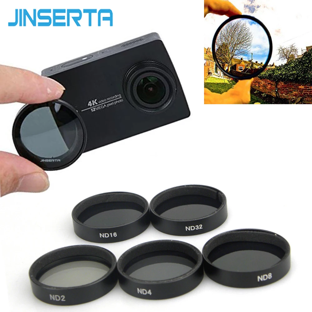 

JINSERTA ND2/ND4/ND8/ND16/ND32 Filter for Original Xiaomi Mijia Smart Car Recorder for Xiaomi Mijia 4K Action Camera