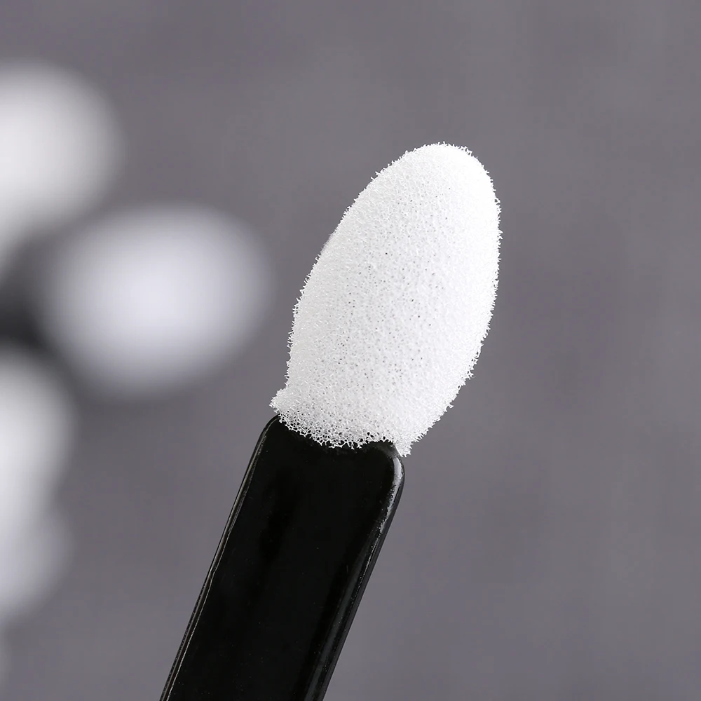 50pcs/lot Professional Eye Shadow Brush Applicator Double Foam Head Disposable Eyeliner Stick