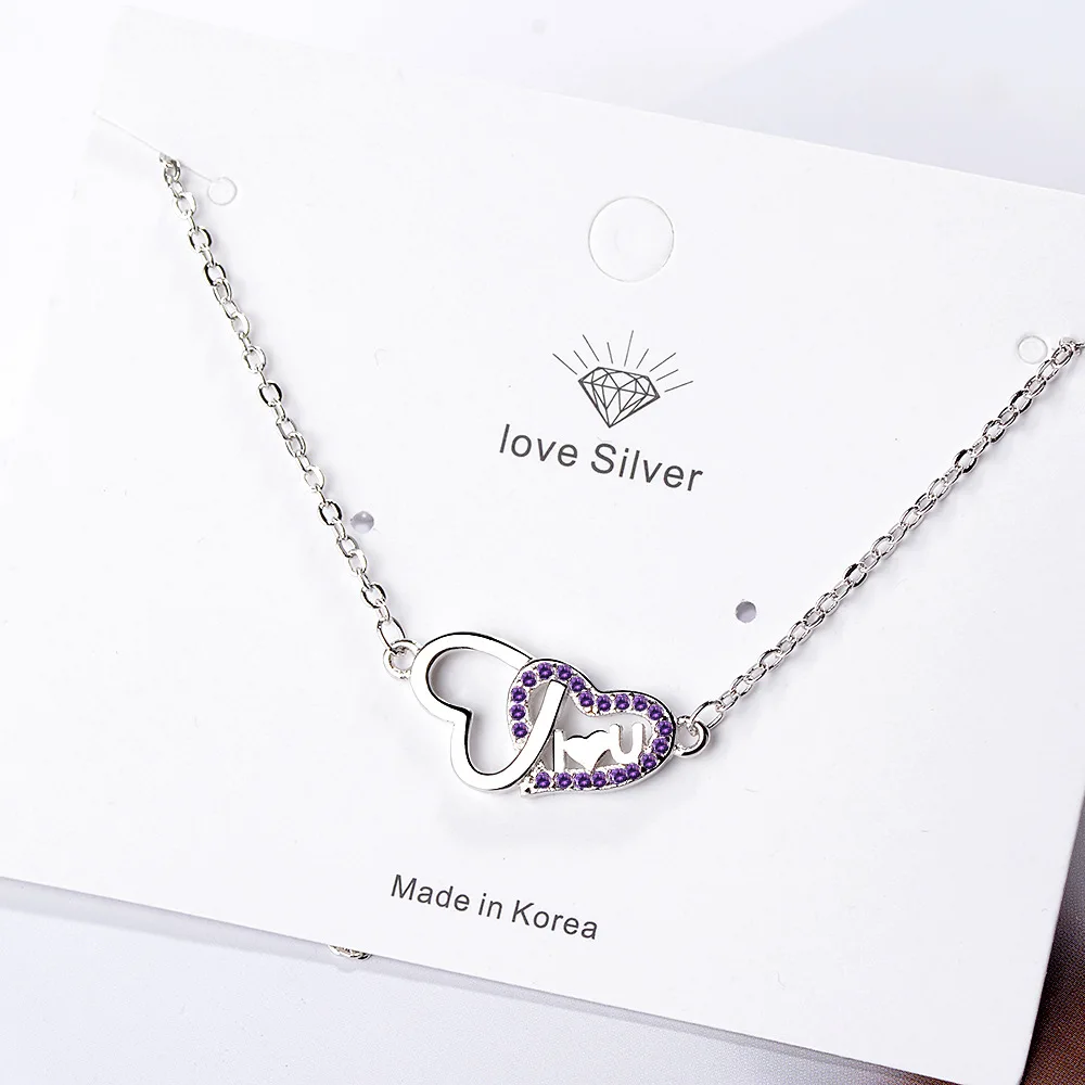 double heart engagement necklace jewelry (7)