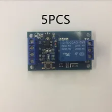 5 шт. 12 В в одна Бонд Кнопка бистабильный релейный модуль модифицированный автомобиль старт и стоп самоблокирующийся переключатель один ключ