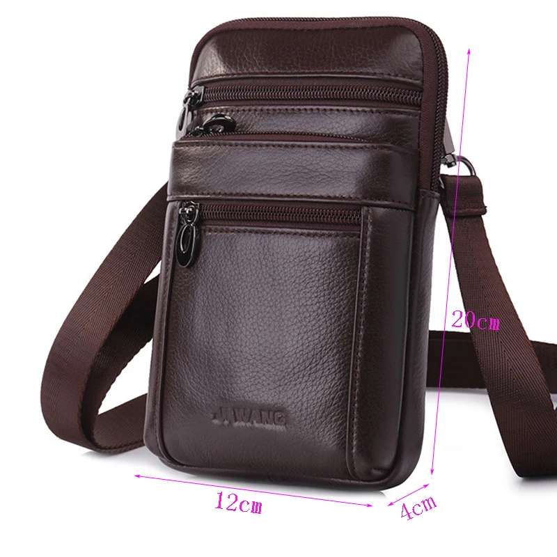 Новая мужская сумка через плечо из натуральной кожи высокого качества винтажная трендовая сумка через плечо поясная сумка на талию
