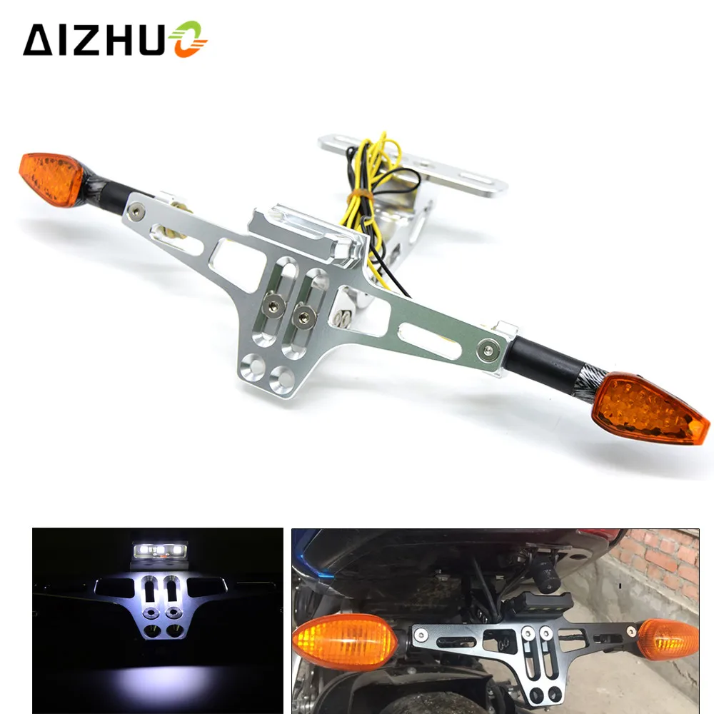 Motorcycle License Plate Holder Led Light for SUZUKI Bandit 650S GSF1200 GSF1250 GSF650 BANDIT GSX1400 GSX650F GSXR1300