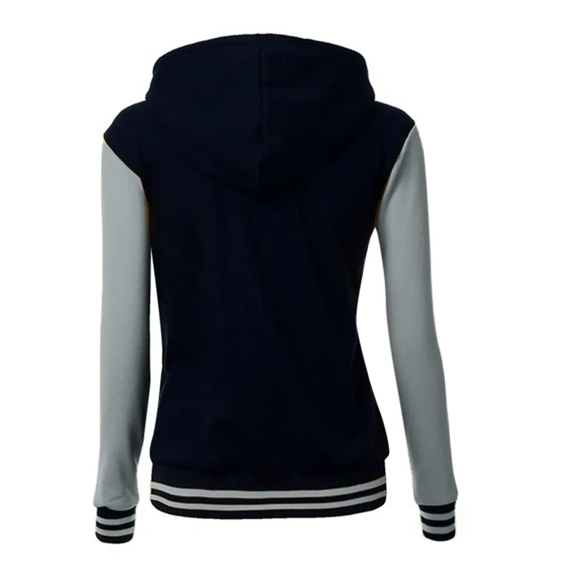 Women's Sweatshirt Winter Warm Baseball Hoodie Streetwear Hoody Sport Sudadera Sweatshirt Overcoat Bluza Damska Dropship L#13