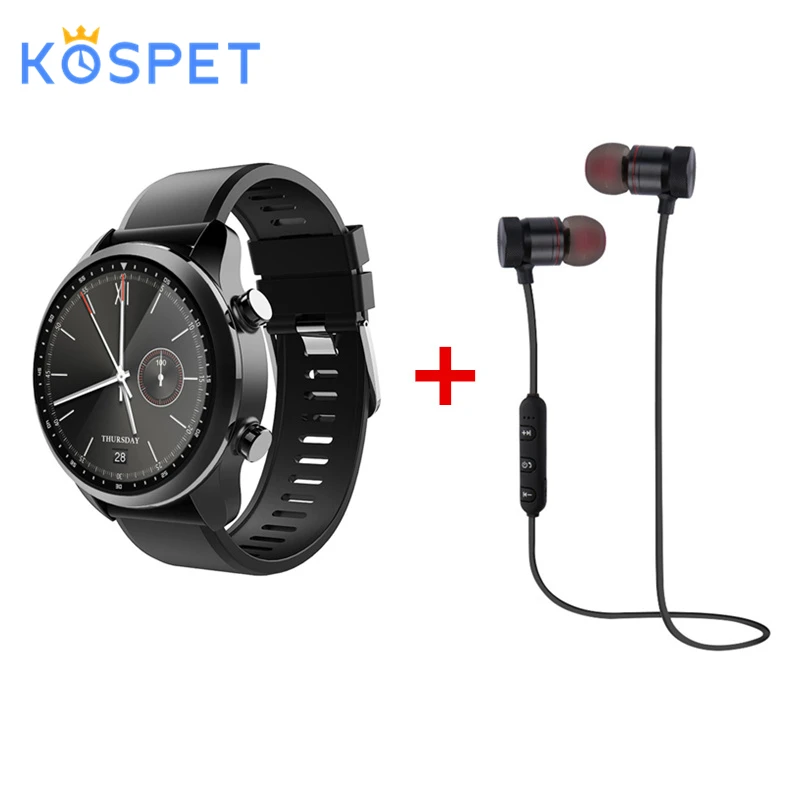 

Kospet Brave Android 6.0 Smart Watch RAM 2GB ROM 16GB Nano SIM card 4G WiFi GPS Heart rate tracker Ip68 waterproof smartwatch