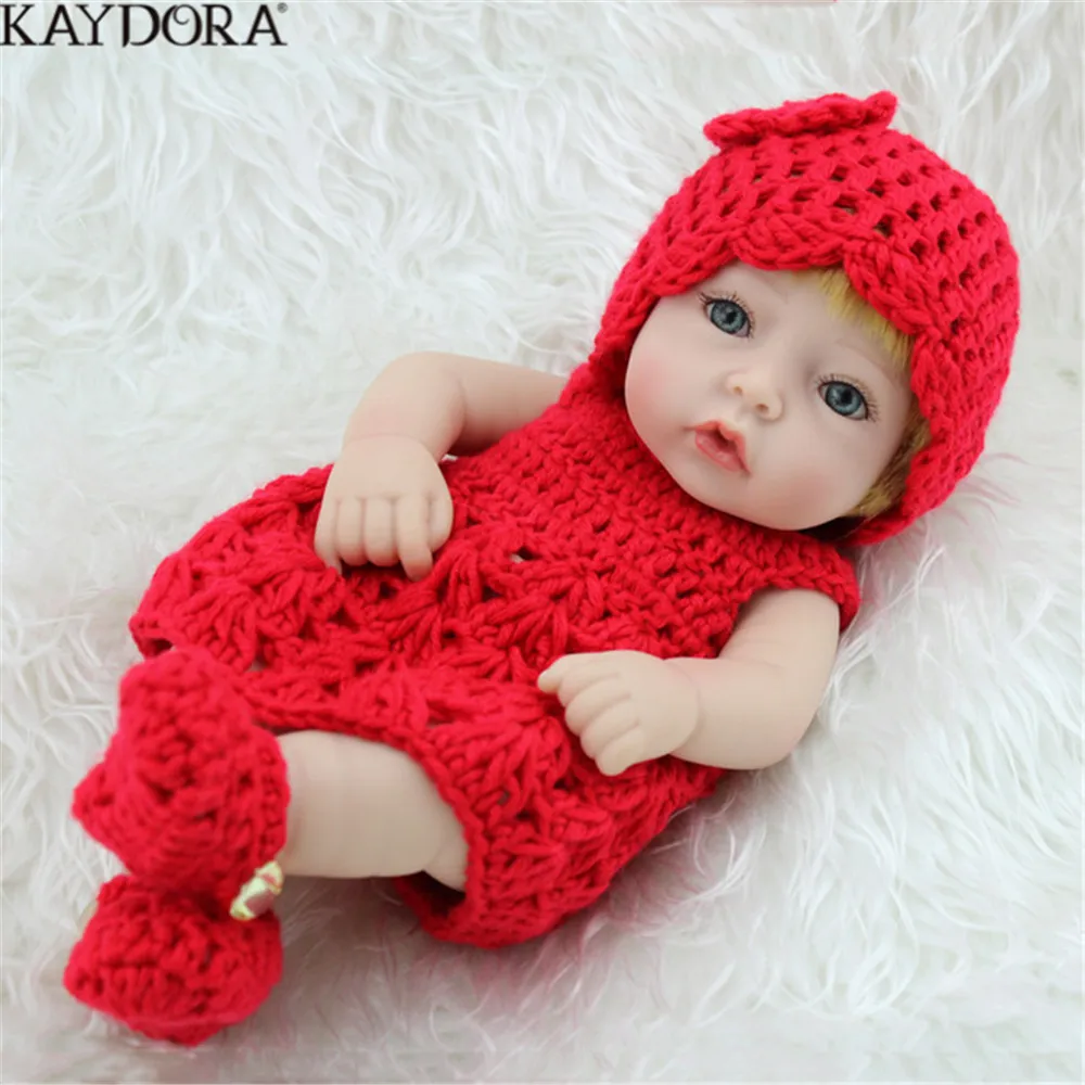 Куклы KAYDORA Reborn Silicone Body Baby Alive Doll для девочек милые игрушки 10 дюймов платье