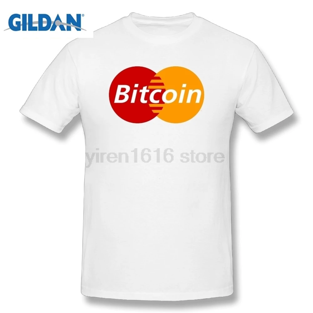 Mens Bitcoin and Ethereum T shirt Bitcoin Card Crytpocurrency Blockchain Funny T-Shirts Funny Casual s s O-Neck