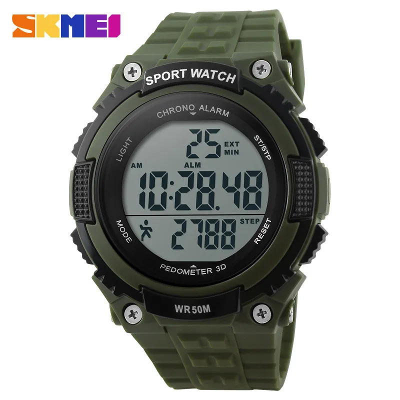 

S Hot Sale 2018 Sports Fitness Pedometer Digital Watch Fashion Casual Outdoor Men Women Military Wristwatches LED Dress Watches