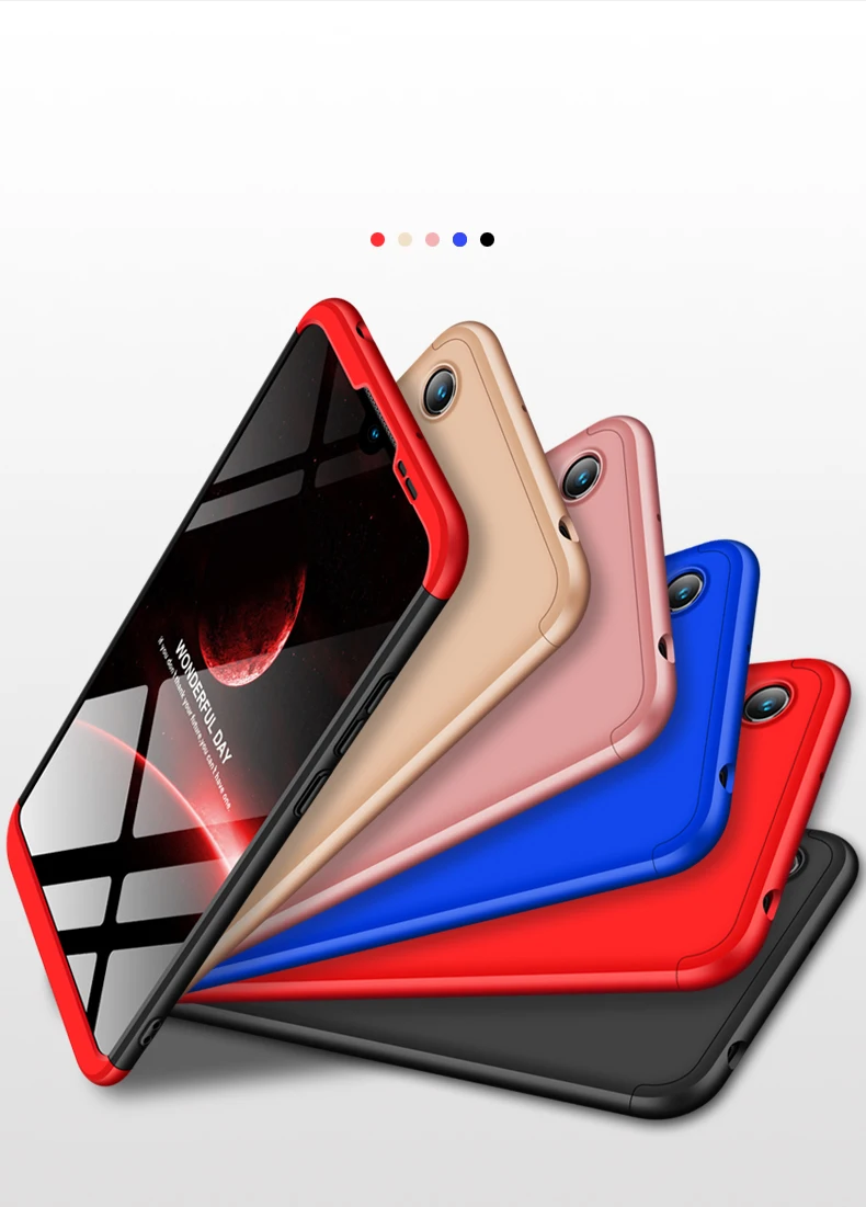 3 in 1 Case for Huawei Y6 Pro 2019 Cover Matte 360 Full Protection Slim Cover For Huawei Honor 8A Case Coque (9)